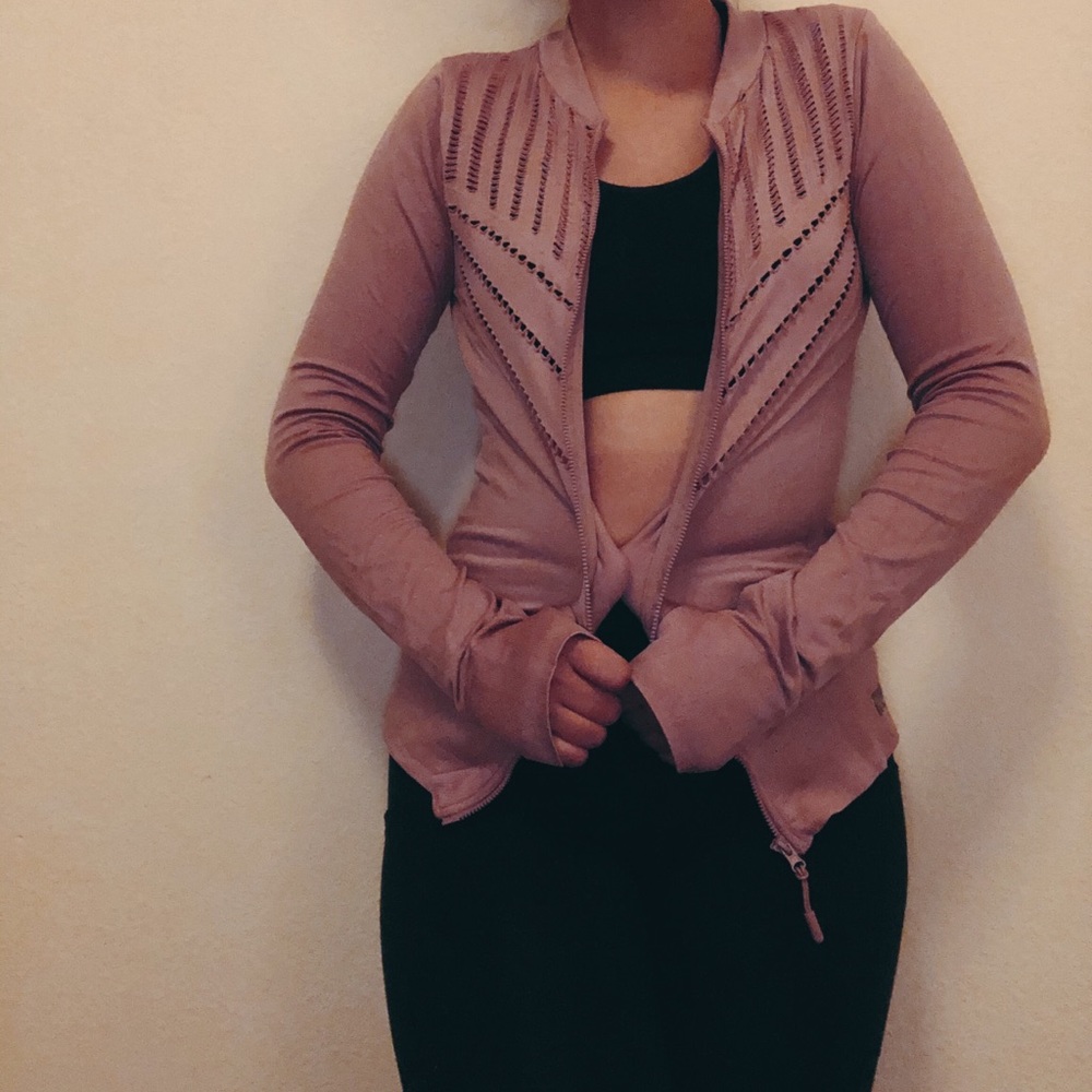 Pink Athletic Track Jacket Lulus